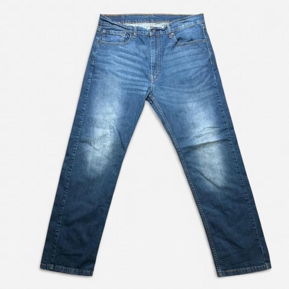 Levi 505 Straight‎ Fit Med Wash Men's Jeans Whiskered Size 38x32
